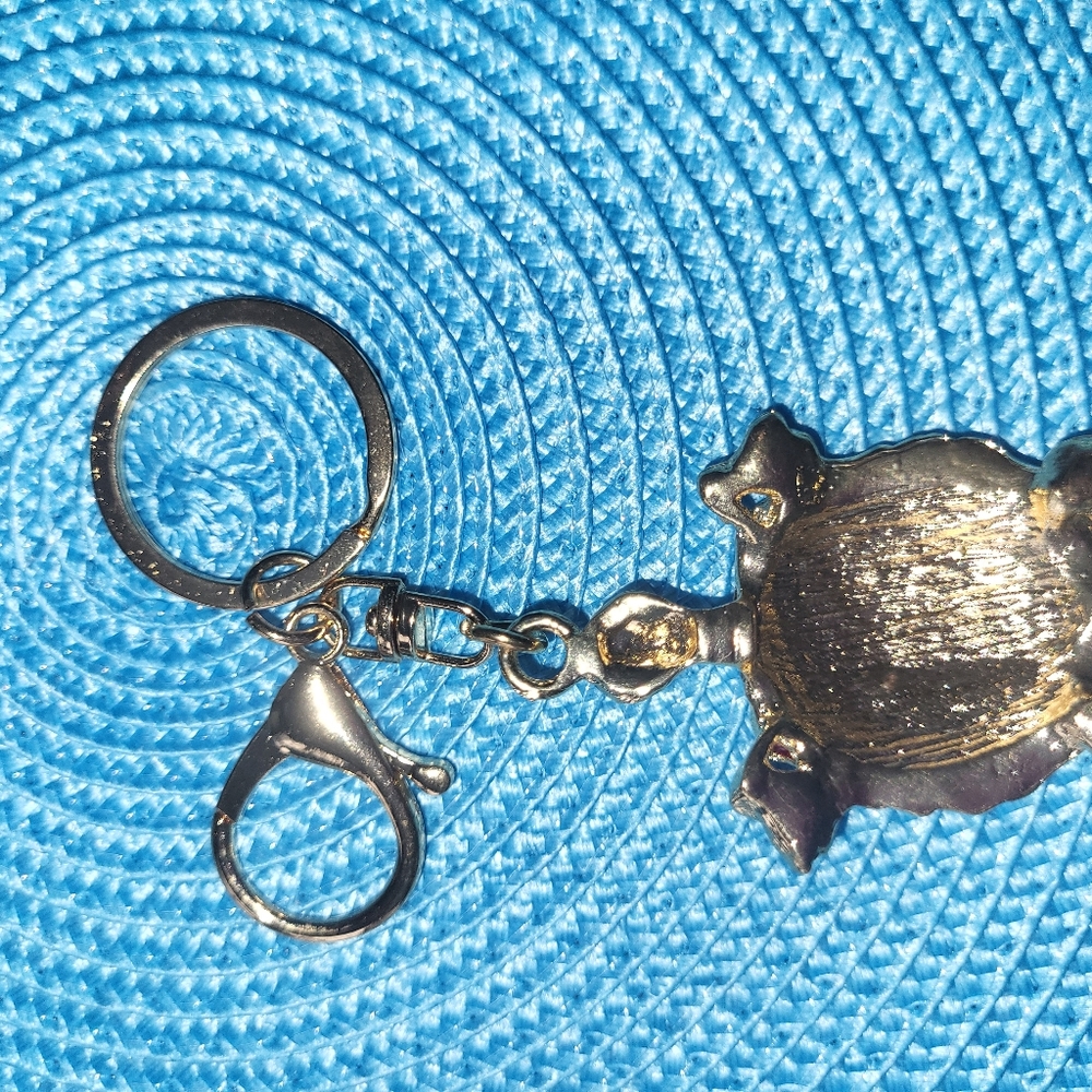 Red Turtle Keychain / Bag Charn with Rhinestones - Picture 2 of 2